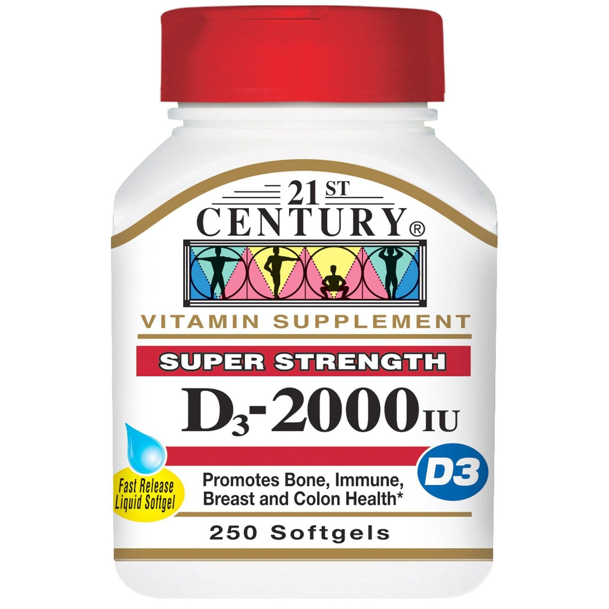 21st Century Vitamin D3 2000 IU Softgels - 500 Count