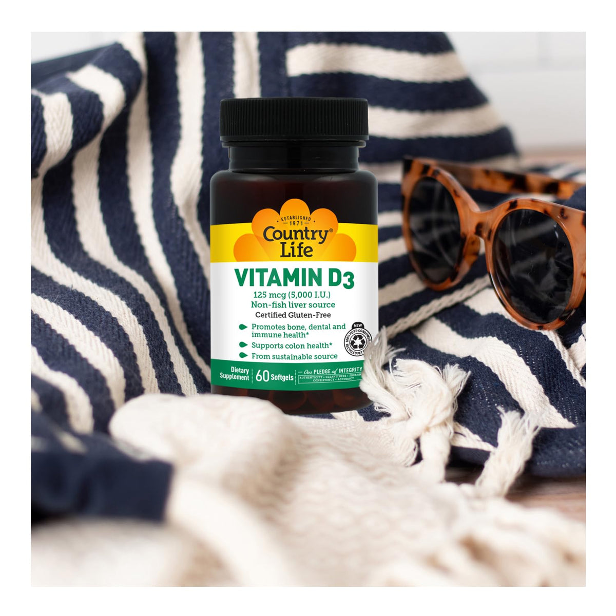 Country Life Vitamin D3 5000 IU - 60 Softgels - image 2