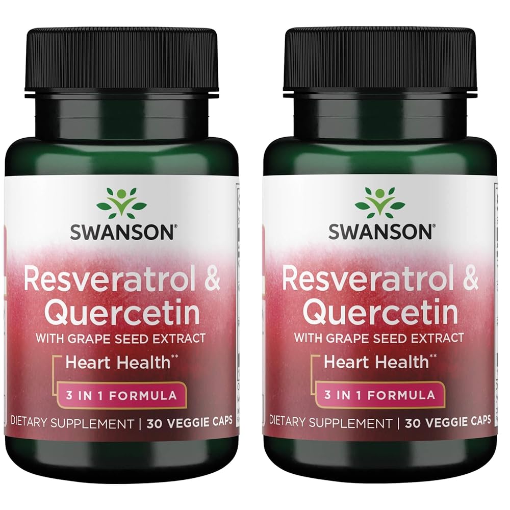 Swanson Resveratrol and Quercetin Antioxidant - 60 Vegetarian Capsules