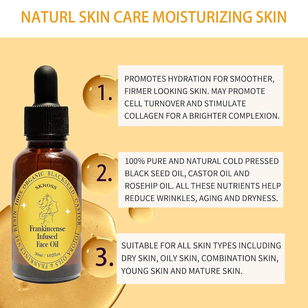 SKROSS Frankincense Infused Face Oil Anti-Aging Serum - image 5