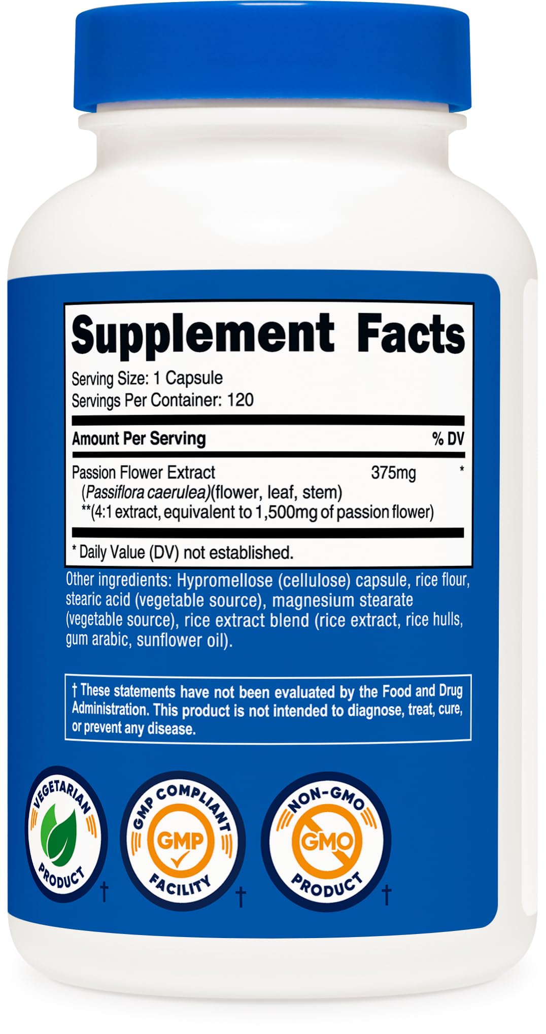 Nutricost Passion Flower Extract 375mg - 120 Capsules - image 5