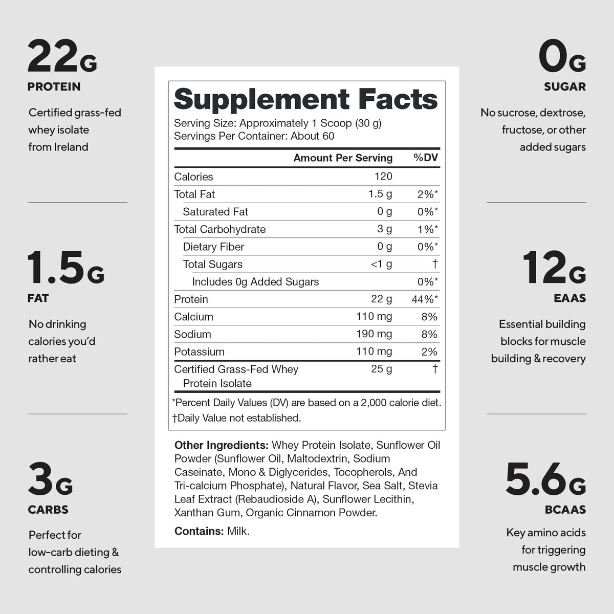 LEGION Whey+ Protein Whey Isolate from Grass Fed Cows - Whey Protein