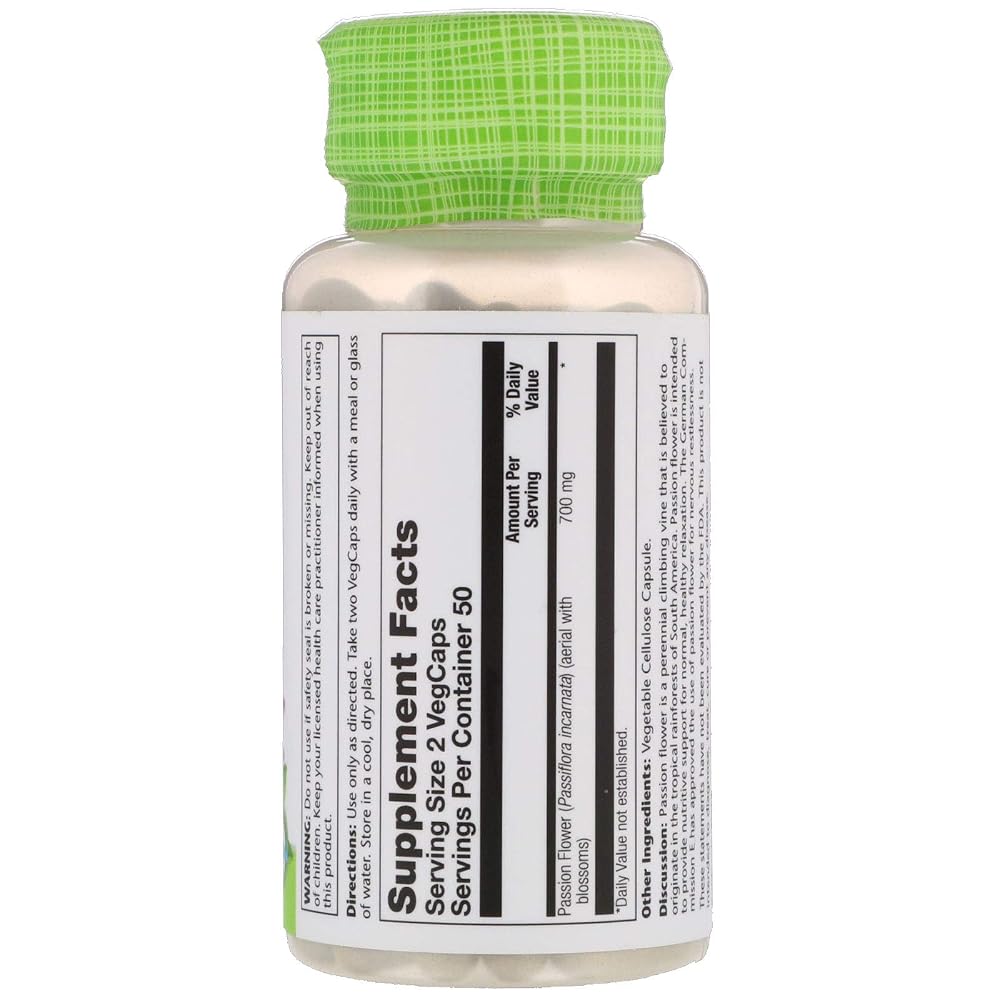 Solaray Passion Flower 350 mg - 300 Vegetarian Capsules (3 Pack) - image 2