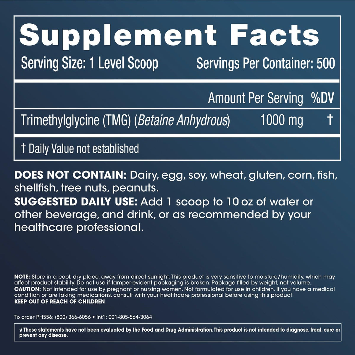 ProHealth Longevity TMG Pro Bulk Powder (Trimethylglycine - Betaine
