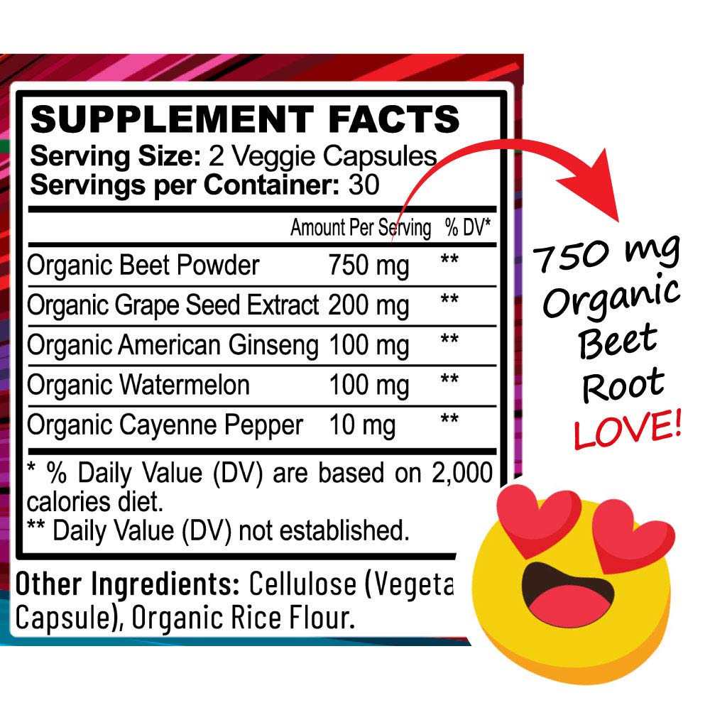 Hippie Farms Beet Root Capsules for Circulation - 60 Capsules - image 5