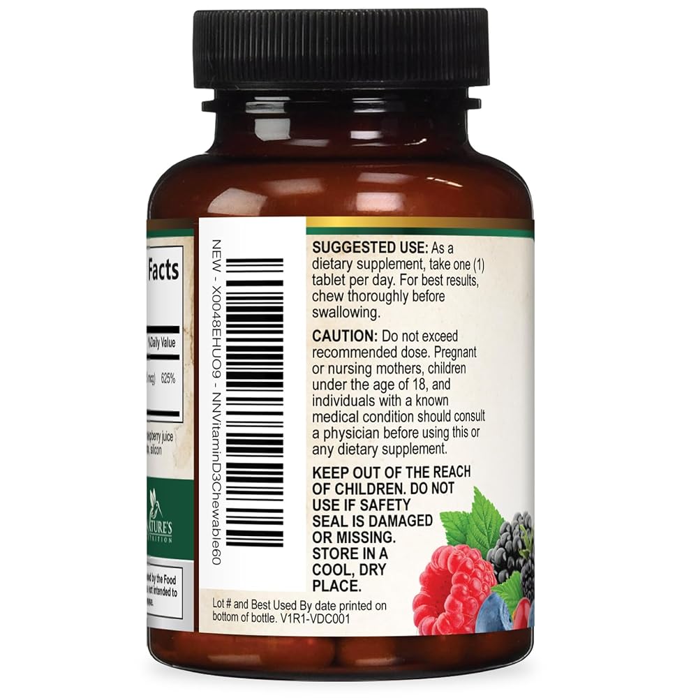 Nature's Nutrition Vitamin D3 5000 IU - Extra Strength Vitamin D