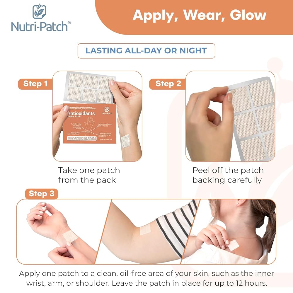 NUTRI-PATCH Glutathione Body Patches with CoQ10, NAC & Vitamin C - 30 Count - image 5