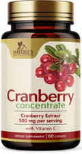 Nature's Nutrition Cranberry Pills Supplement 500mg Per Serving