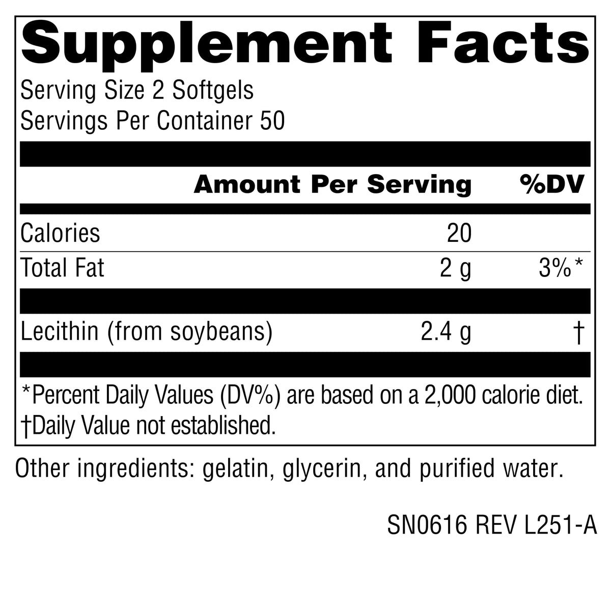 Source Naturals Lecithin 1200 mg - 100 Softgels - image 2