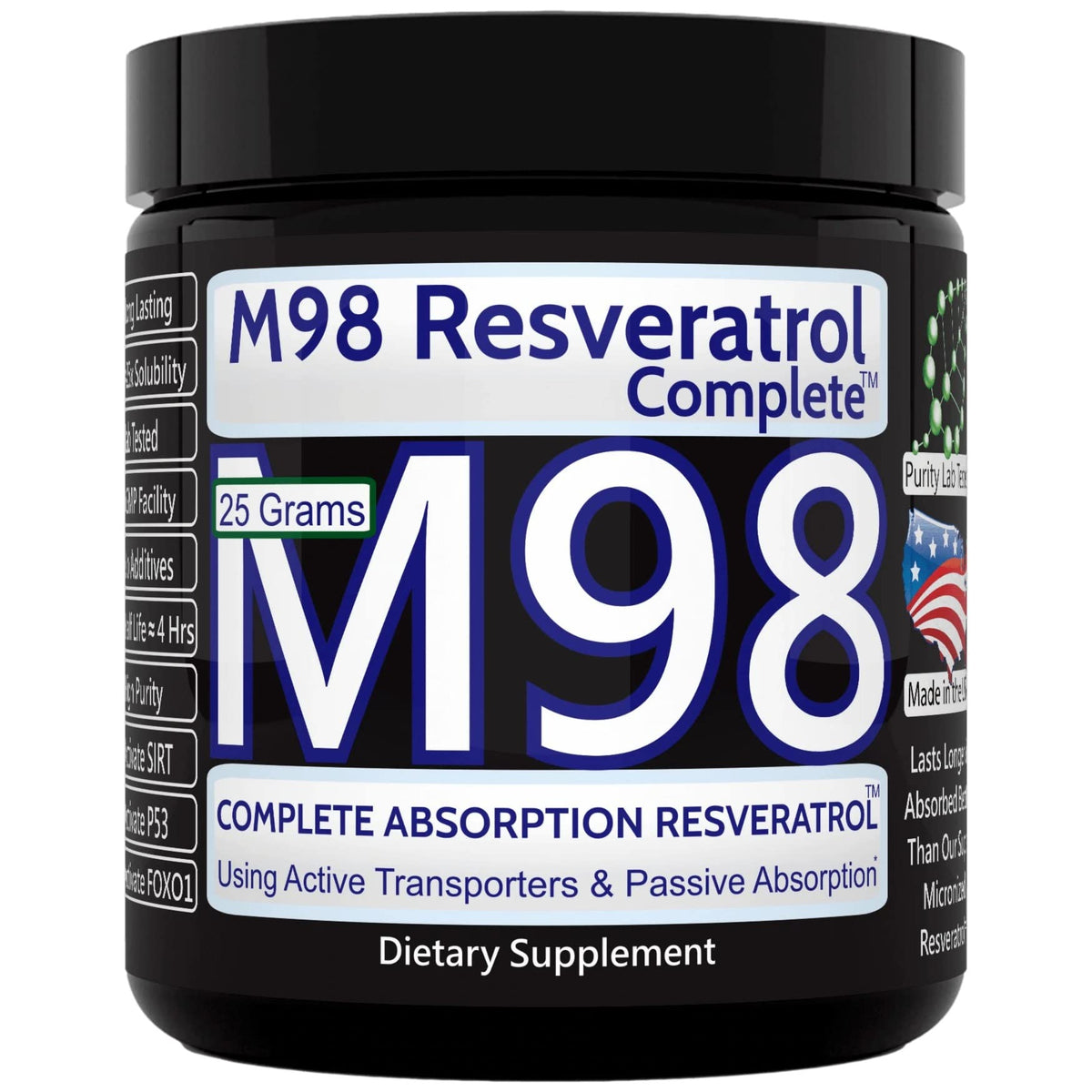 REVGENETICS M98 Resveratrol Complete Pure Powder - 25g