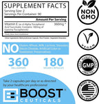 BoostCeuticals Gamma E Vitamin E Supplement 180mg Mixed Tocopherols - image 7