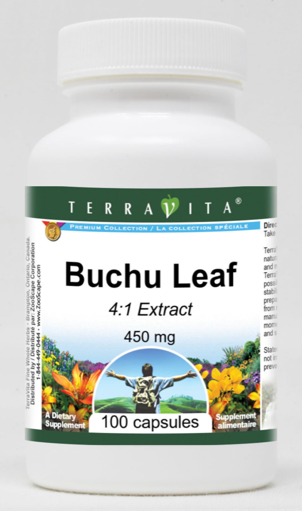 Terravita Buchu Leaf 4:1 Extract 450 mg - 300 Capsules