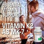 Bronson Flavored Vitamin K2 Capsules Support Strong Bones 100Mcg Adult