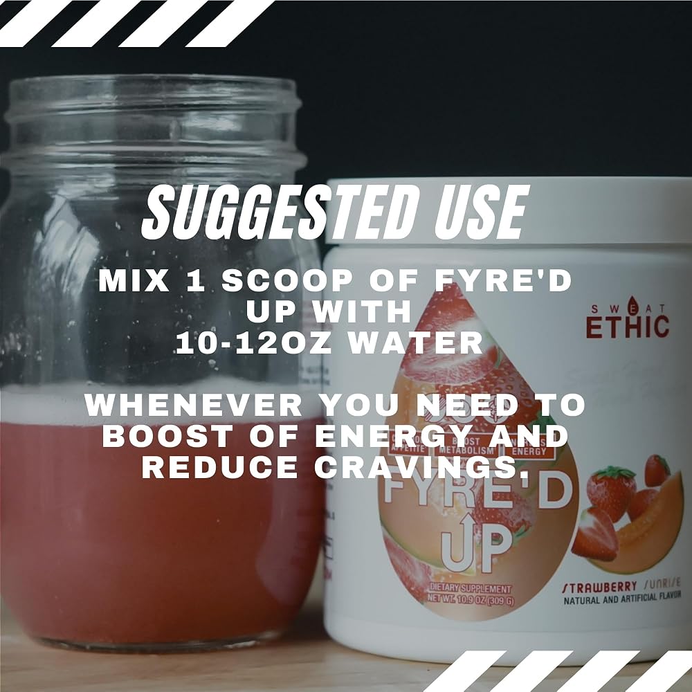 Sweat Ethic FYRE’D UP Energizing Appetite Suppressant, 200 MG