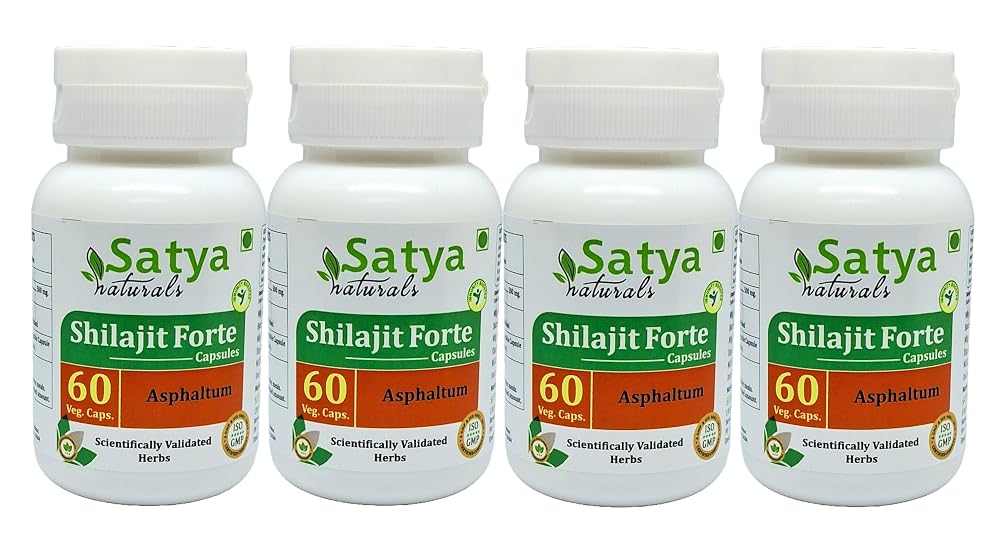 Satya Naturals Shilajit Forte Capsules 500 mg. 60 Veg. Capsule