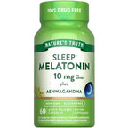 Nature's Truth Melatonin 10mg with Ashwagandha - 60 Capsules