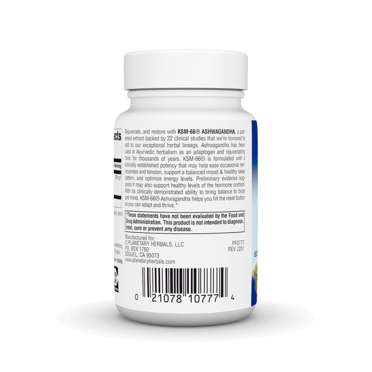 Planetary Herbals KSM-66 Ashwagandha 600 mg - 60 Vegetarian Capsules - image 4