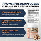 TruWild Adaptogens Vegan Capsule Supplement w/Ashwagandha + Maca