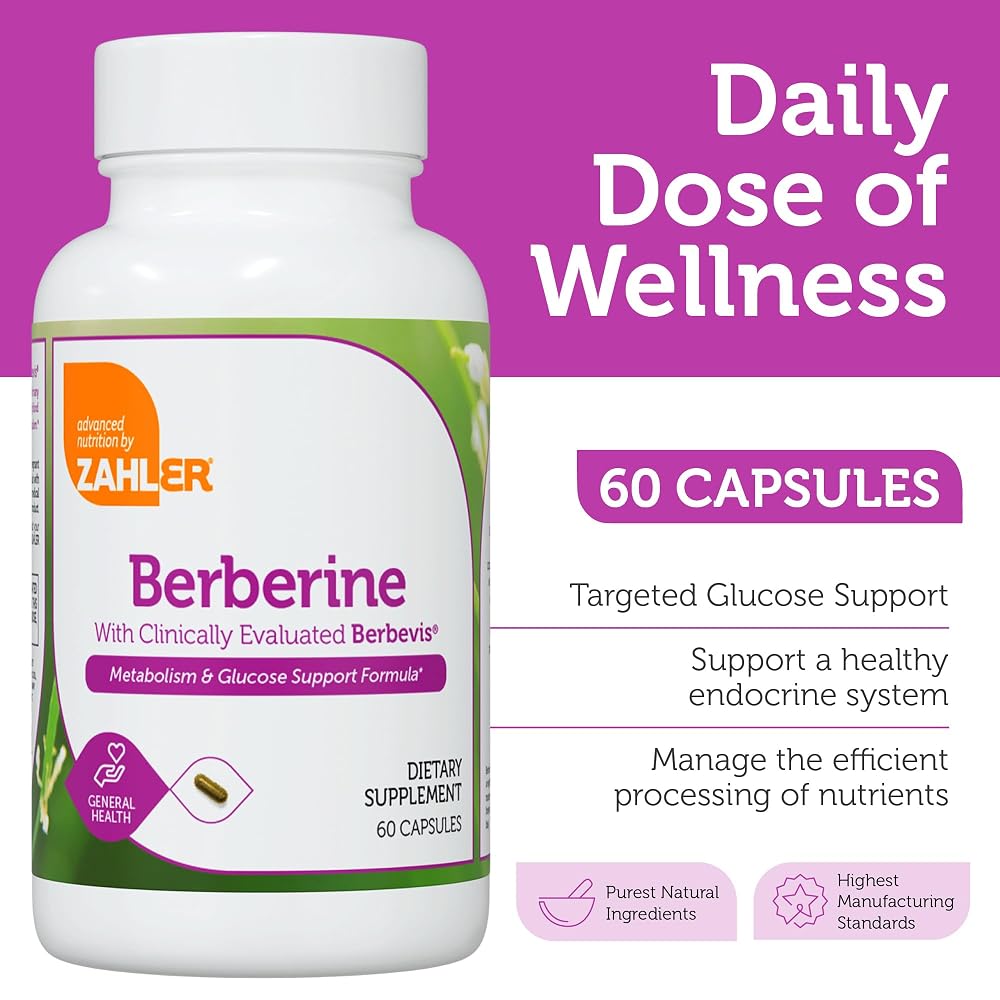 Zahler Berberine Herbal Supplement for Metabolism Support - 60 Capsules - image 2