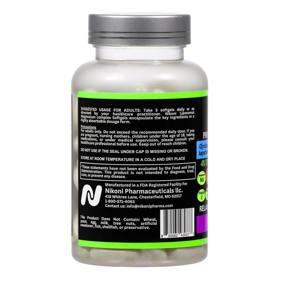 Nikoni Phospholipid Magnesium Complex 2500mg (9 Magnesium Salts