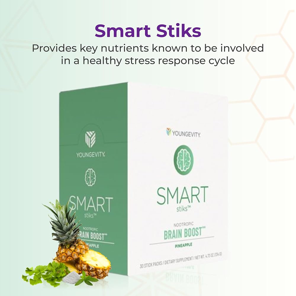 Youngevity SMART Focus & Clarity Drink Mix with Natural Caffeine - 30 Sticks - image 2