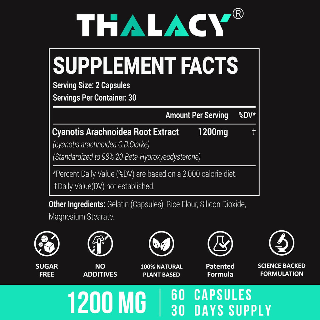 Thalacy 1200MG Beta Ecdysterone Supplement