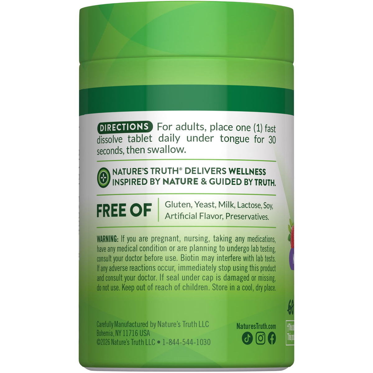 Nature's Truth Biotin 5000 mcg - 78 Tablets - image 7