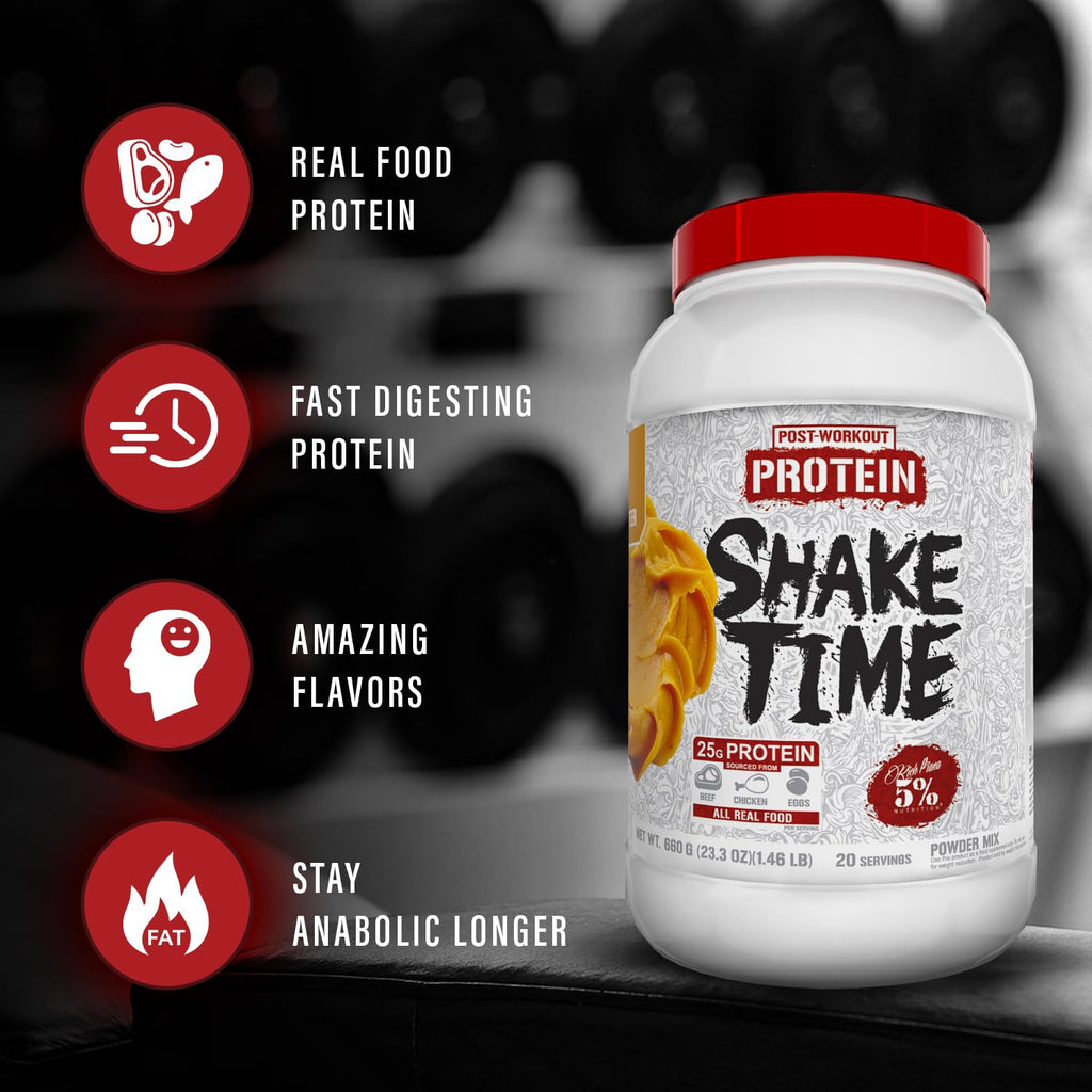 5% Nutrition Shake Time Animal Based Protein Powder