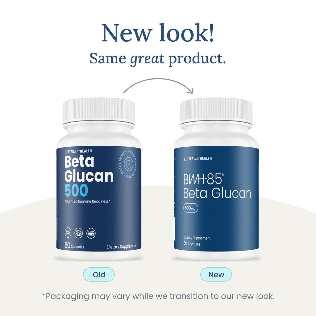 Better Way Health Beta Glucan 500mg Immune Support - 60 Capsules - image 2