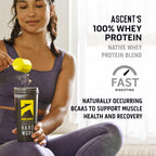 Ascent Whey Protein Powder - Post Workout Whey Protein Isolate