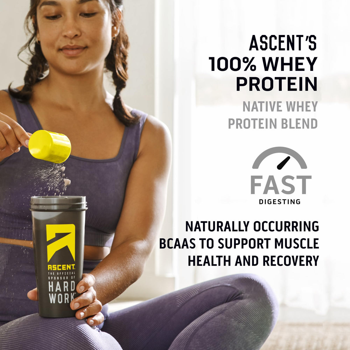 Ascent Whey Protein Powder - Post Workout Whey Protein Isolate