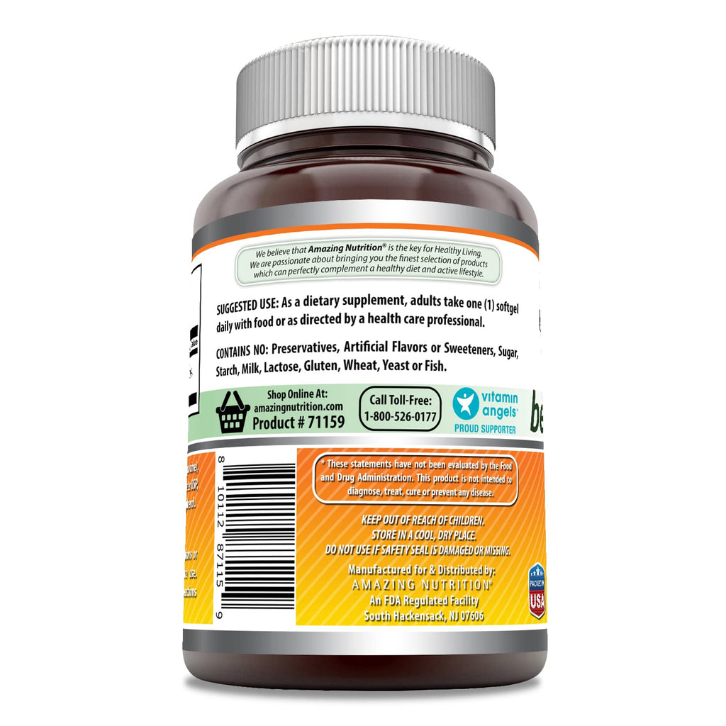 Amazing Nutrition Beta Carotene 25000 IU - 360 Softgels - image 3