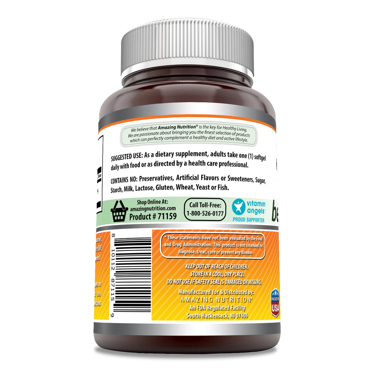 Amazing Nutrition Beta Carotene 25000 IU - 360 Softgels - image 3