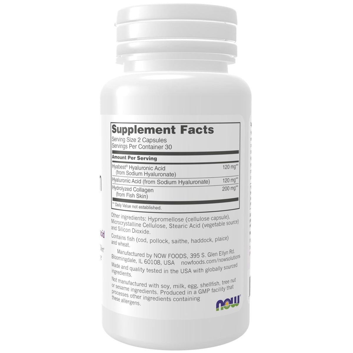 NOW Solutions Hydration Rescue Hyaluronic Acid - 60 Capsules - image 2