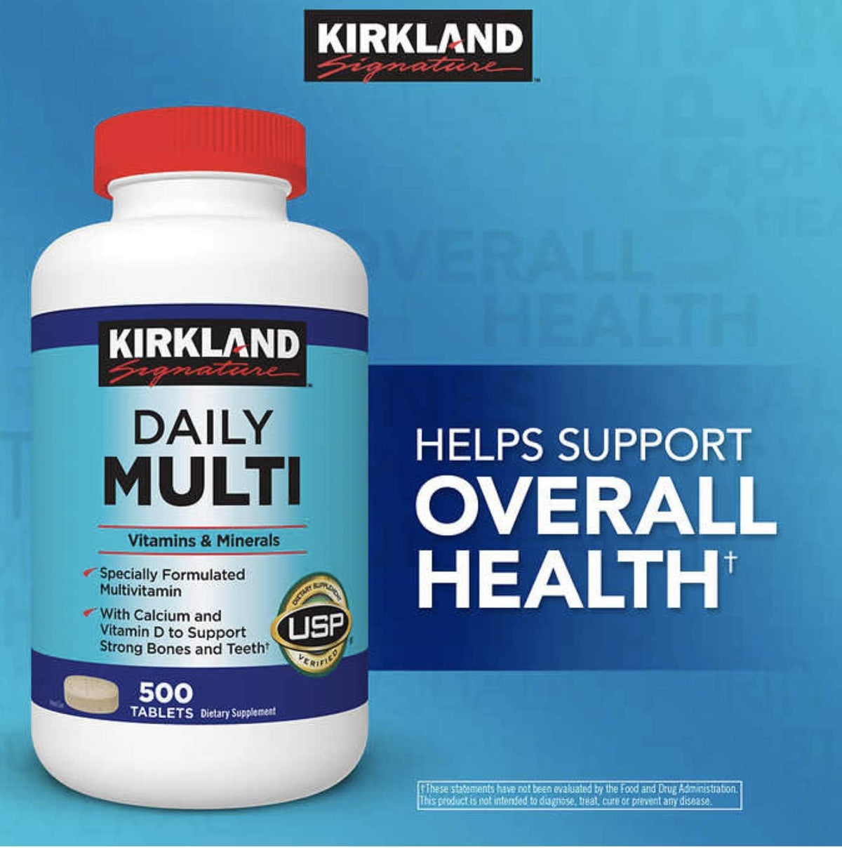 KIRKLAND Signature Daily Multi Multivitamin - 500 Tablets - image 3