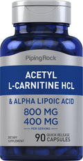 Piping Rock Acetyl L-Carnitine and Alpha Lipoic Acid - 90 Capsules