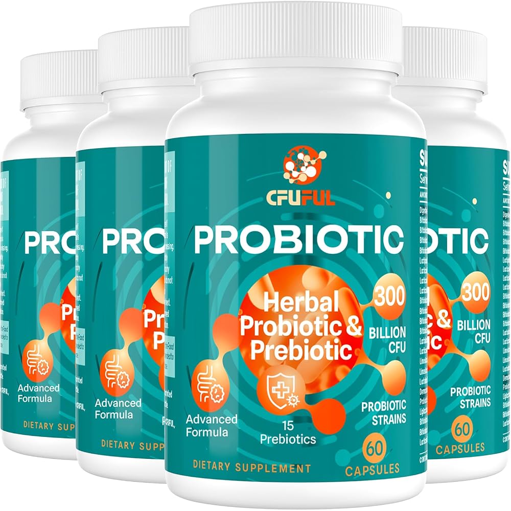 Cfuful 300 Billion CFU Probiotics 24 Strains + 15 Herbs Prebiotic