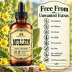 HERBALICIOUS Mullein Drops for Lungs Organic Lung Cleanse - 4 Fl Oz - image 5