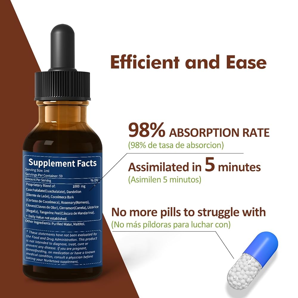 Nurbetoxa Cuachalalate Digestive Health Drops - 2 Fl Oz - image 5