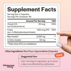 Wholesome Story Myo-Inositol & D-Chiro Inositol Capsules - 360 Count - image 5