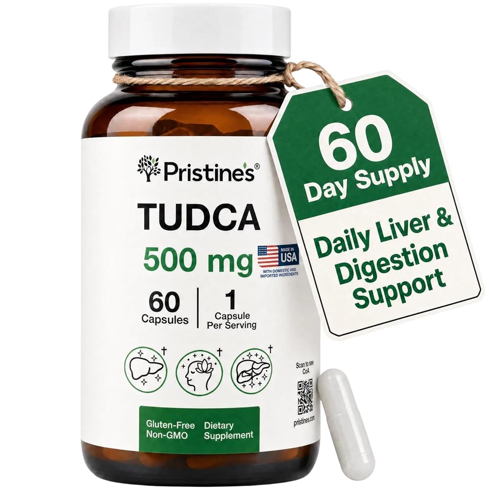 PRISTINE'S TUDCA 500mg Liver & Bile Flow Support - 60 Capsules