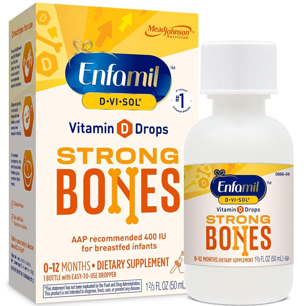 VINGUYS Enfamil D-Vi-Sol Vitamin D Drops for Infants - 50 mL (Pack of 2)
