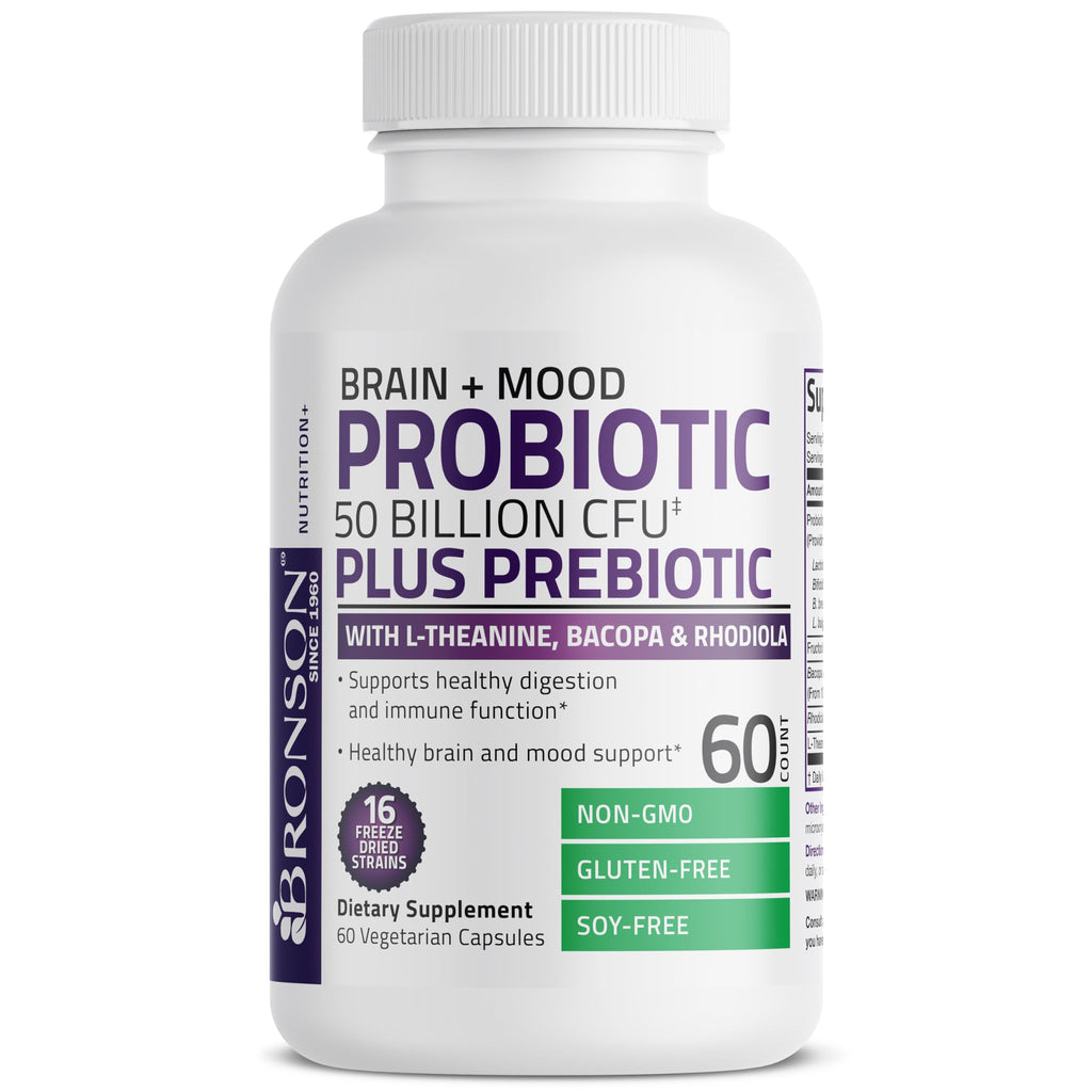 Bronson Brain + Mood Probiotic 50 Billion CFU - 60 Capsules - image 6