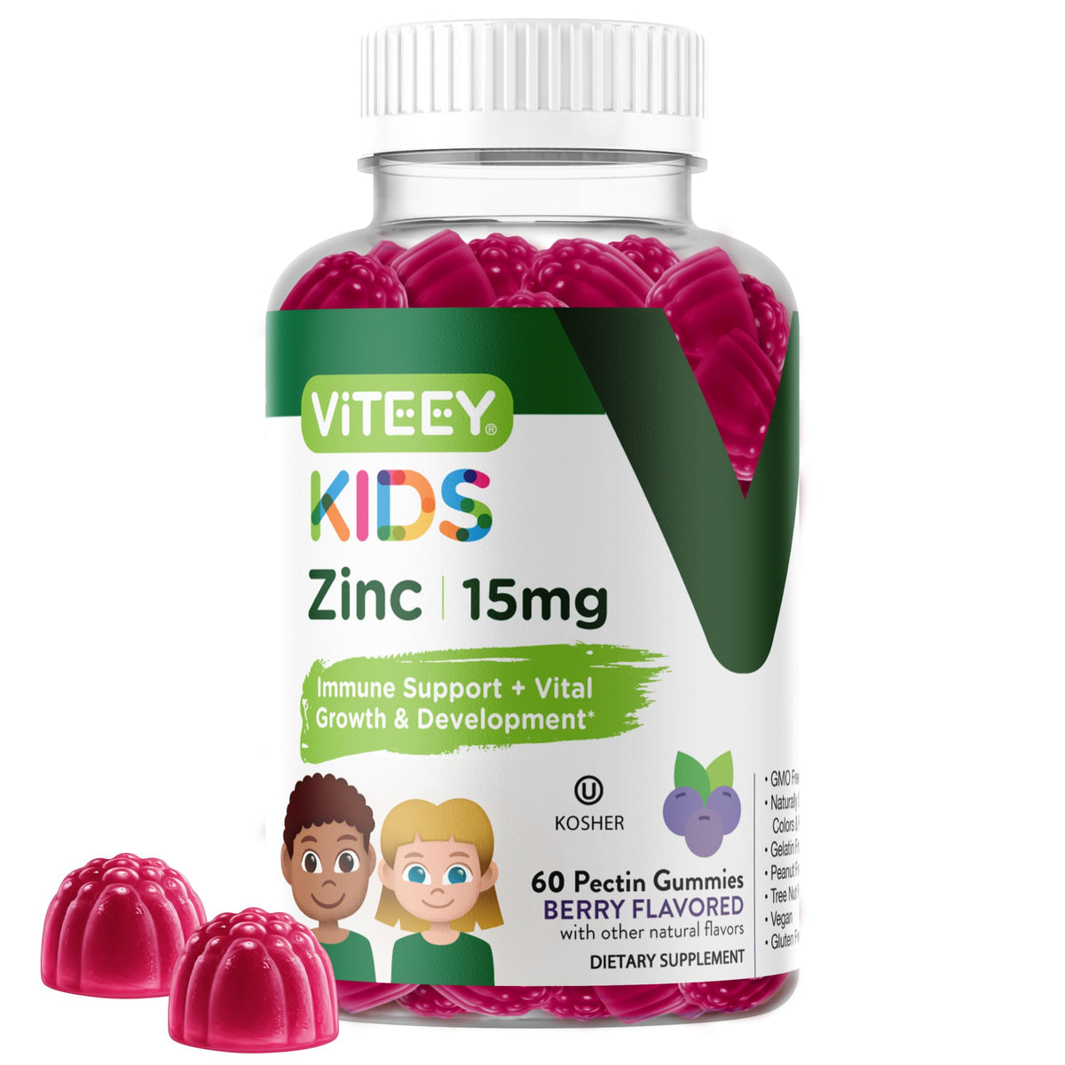 Viteey Kids Zinc 15mg Gummies