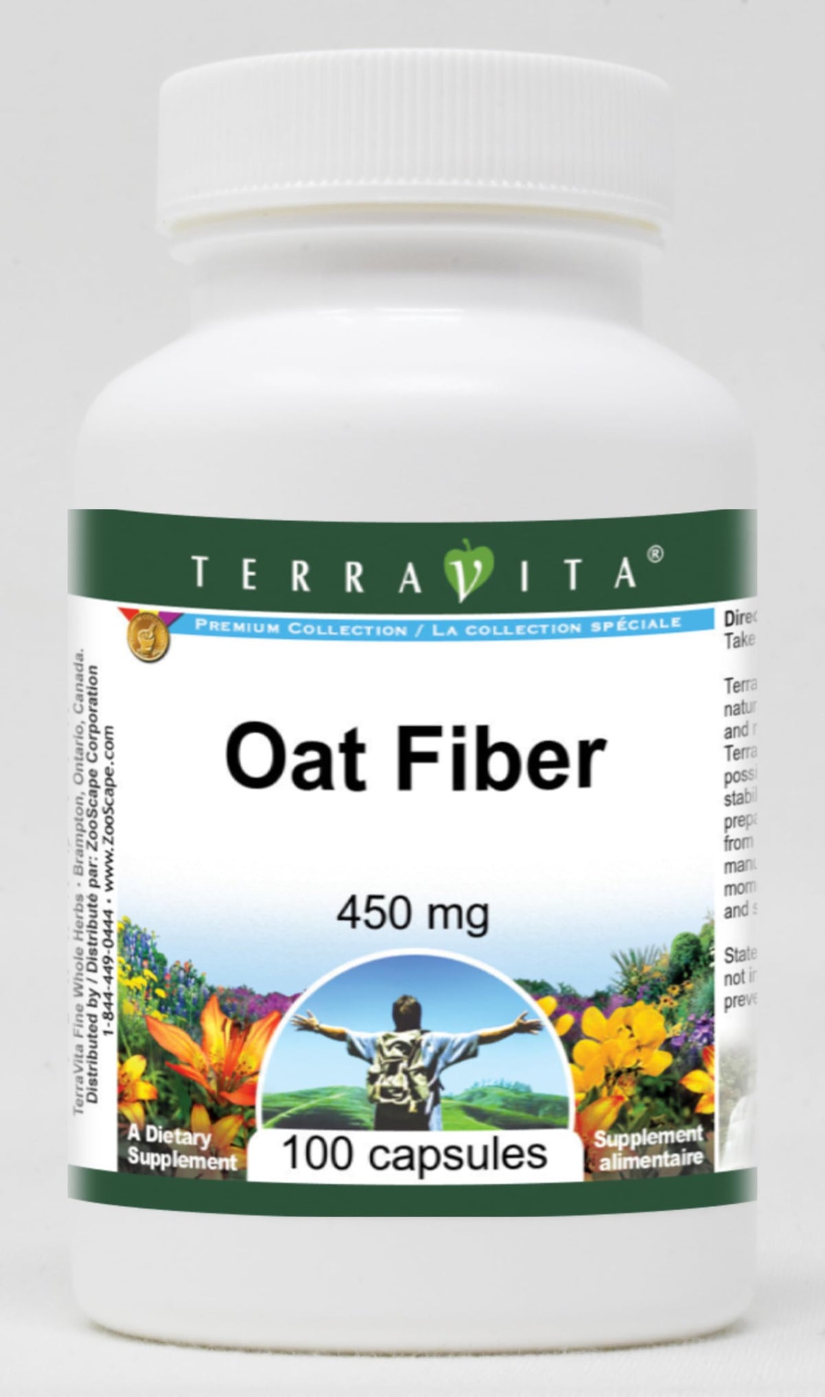 Terravita Oat Fiber 450 mg - 300 Capsules (3 Pack)