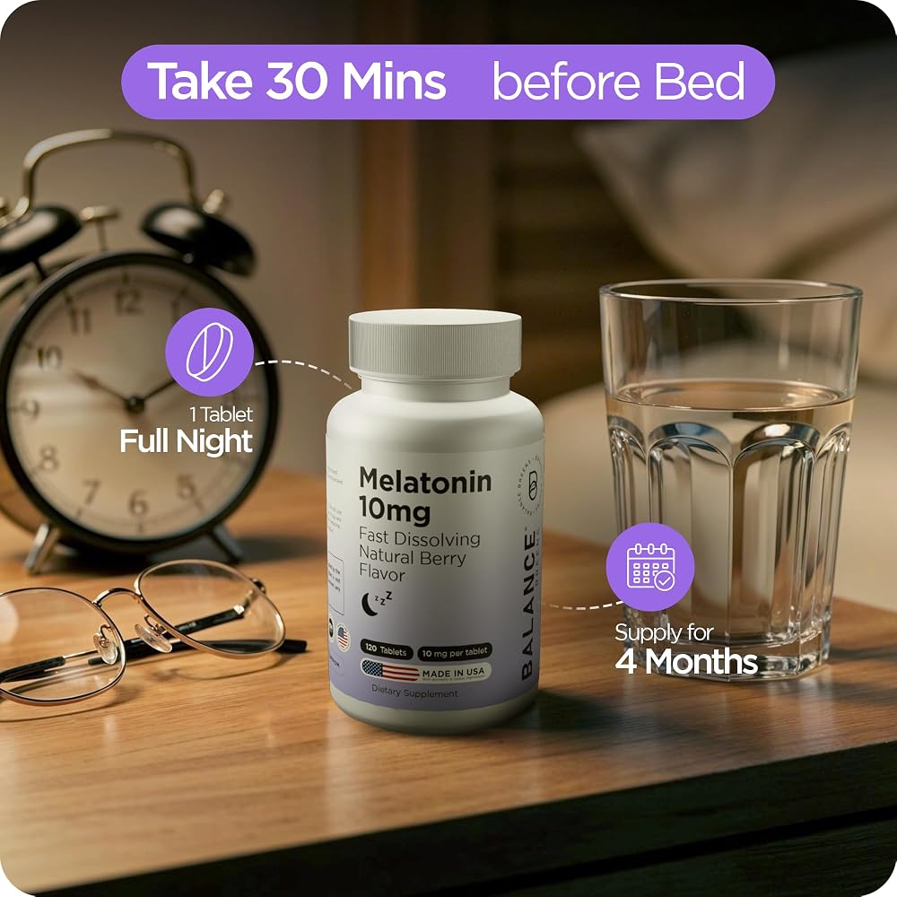 Balancebreens Melatonin 10mg Fast-Dissolve, 120 Tablets