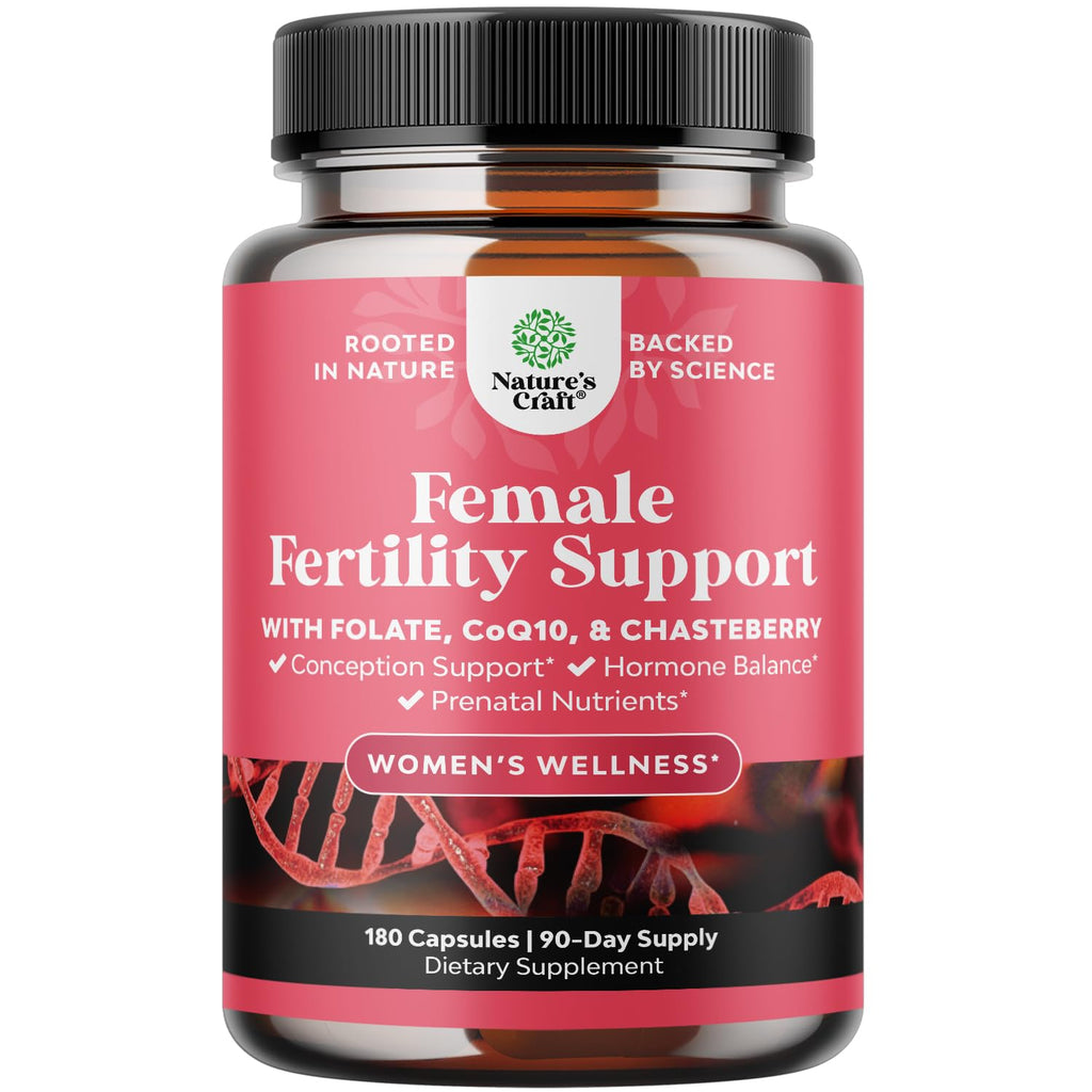Natures Craft Female Fertility Support Capsules - 180 Count
