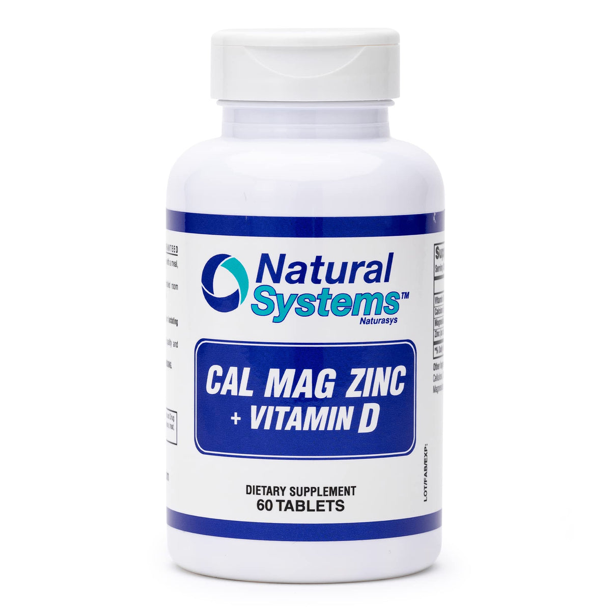Natural Systems Calcium Magnesium Zinc Vitamin D - 60 Tablets
