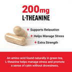 Force Factor L-Theanine 200mg Stress Relief - 60 Capsules - image 2
