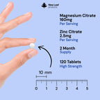 New Leaf Products Magnesium 160mg & Zinc Supplement - 120 Tablets - image 3